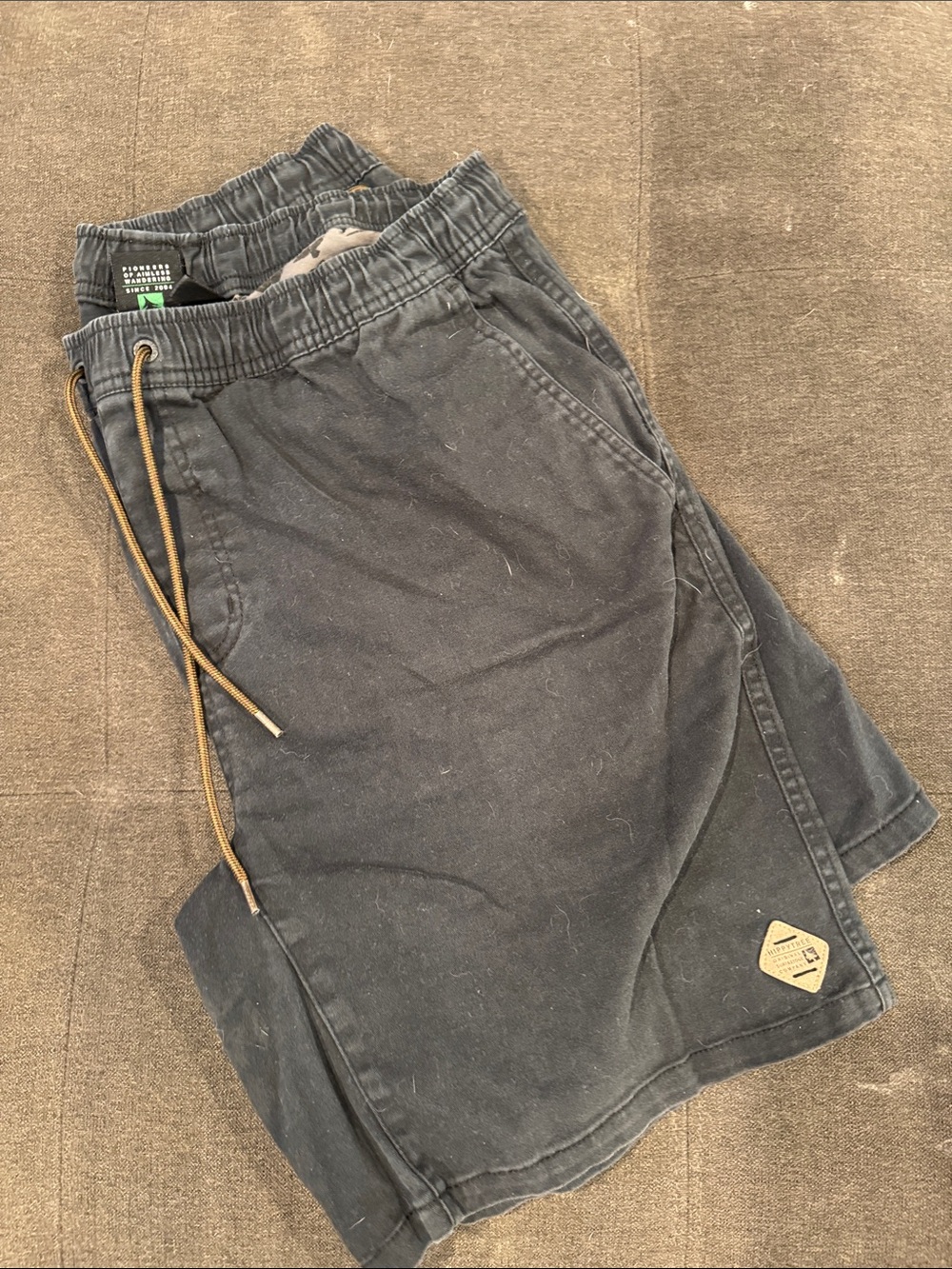 Men's Black Drawstring Casual Shorts